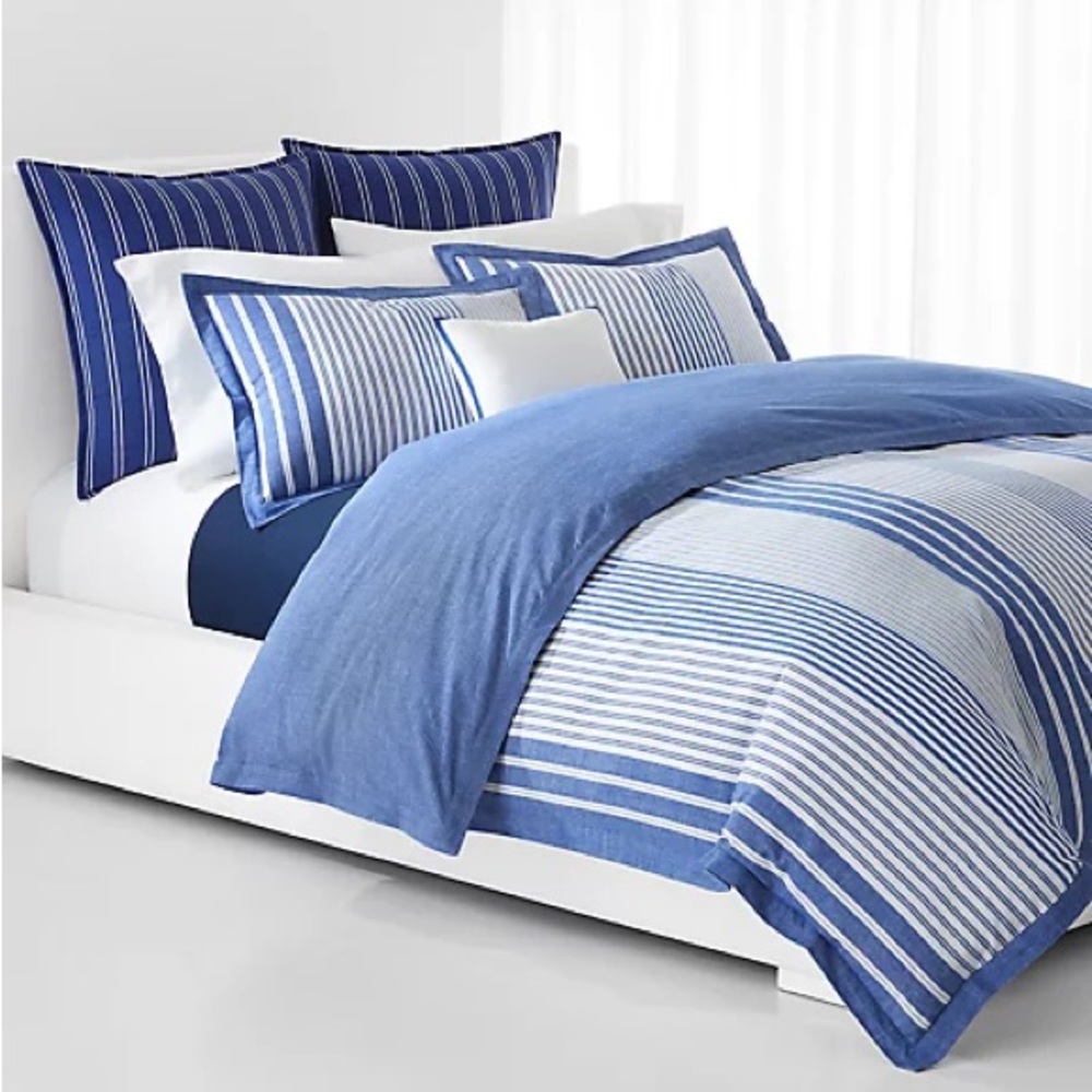 Ralph Lauren Heath Stripe Duvet Cover Set, king size
